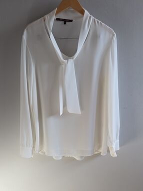 La Fee Maraboutee White Long Sleeved Blouse Size 40